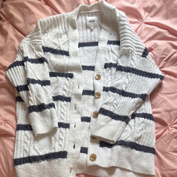 aerie Sweaters - Aerie blue and white cardigan
